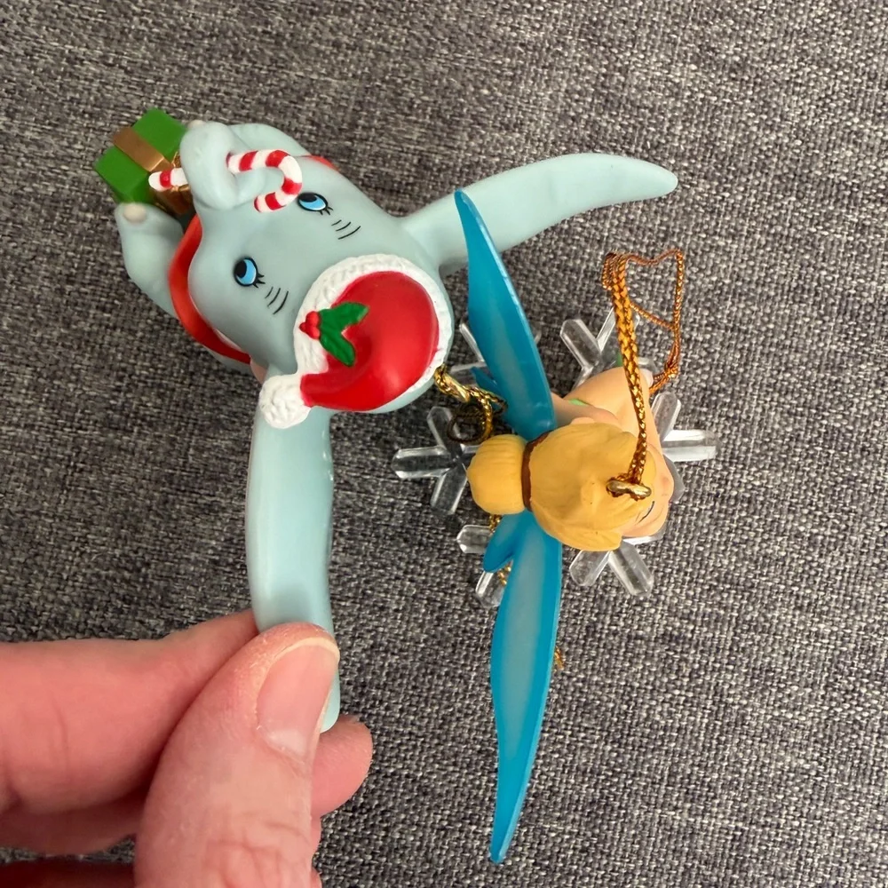 Disney Grolier Vintage 90s Lot of 4 Christmas Magic Ornaments Bambi Pinocchio